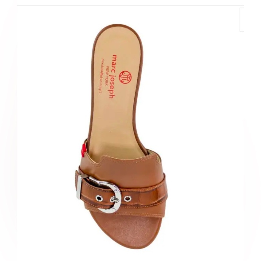 NWT..WOMENS MARC JOSEPH LEATHER SLIDE SANDALS - Picture 9 of 11